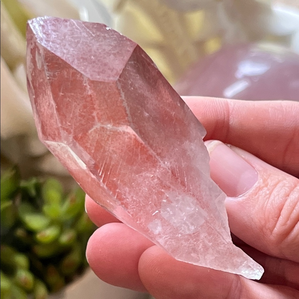 Pink Lemurian Crystal Quartz Point